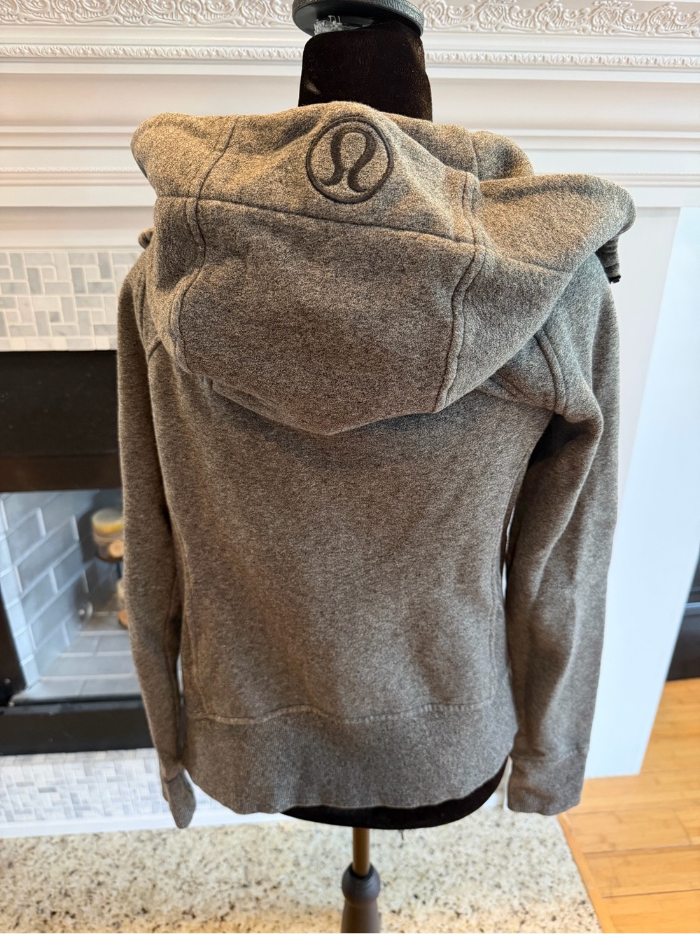 lululemon athletica Women's Heather Gray Hooded Bomber Jacket